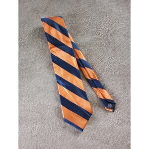 U.S. Polo Men's Silk Neck TIe Orange and Blue 60 inches long